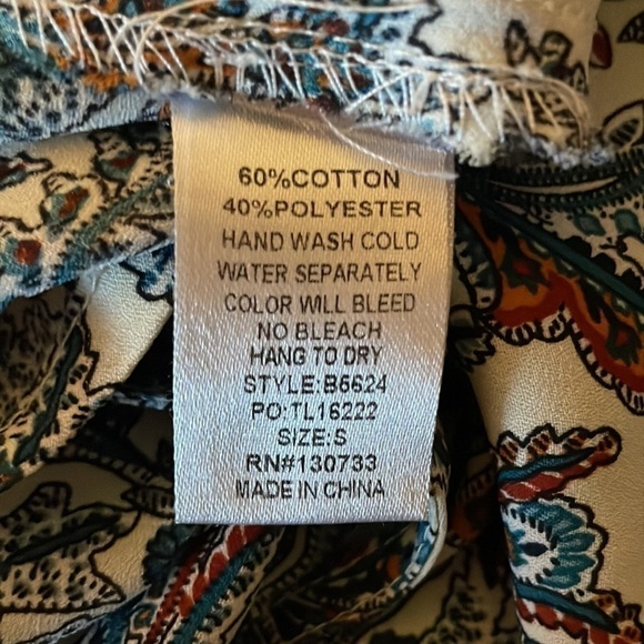 umgee Babydoll Paisley Print Dress Size Small - Picture 8 of 8